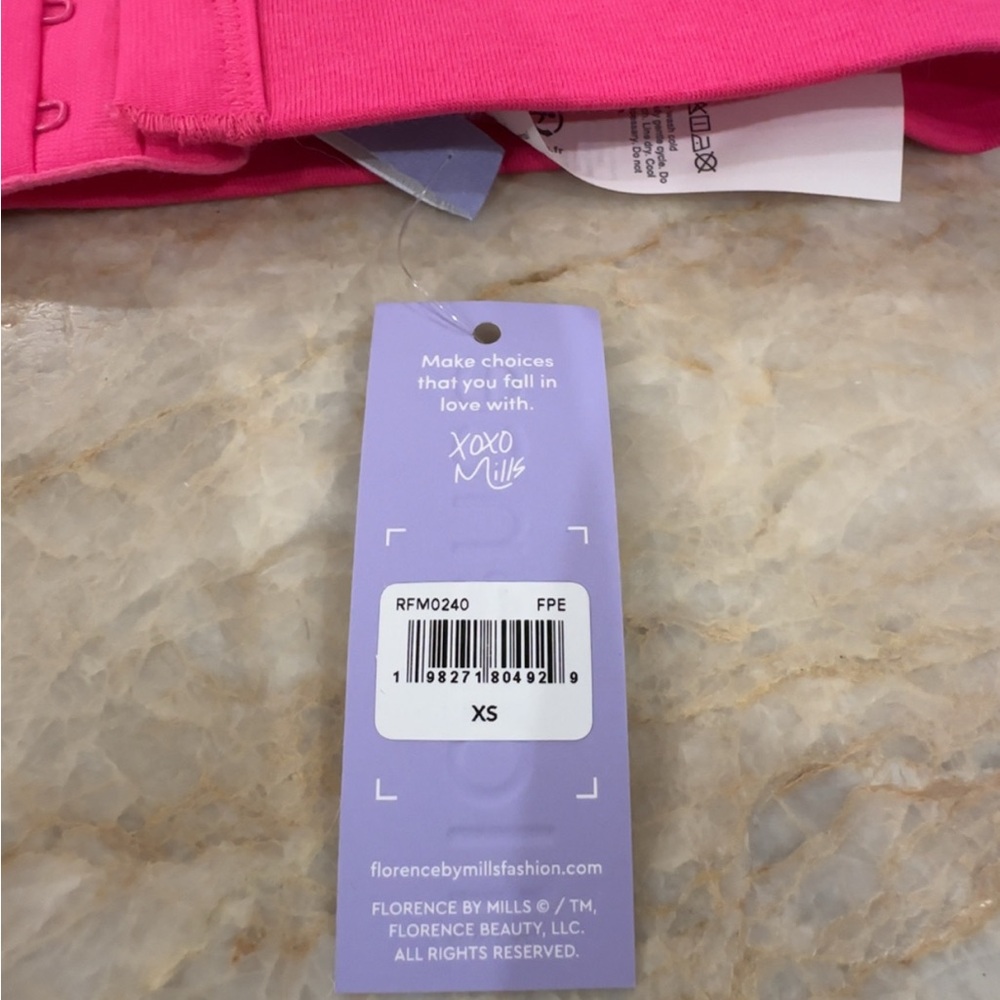 NWT- Florence by Mills Softie Cotton Triangle Bralette – Fuchsia Purple – XS - Picture 3 of 9